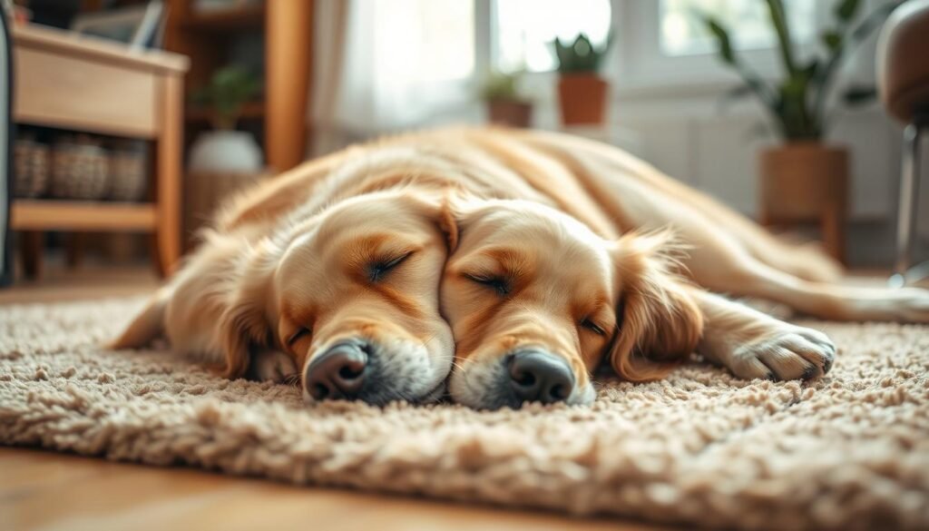 dog resting for pet health