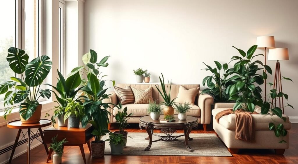 indoor plant decor living room